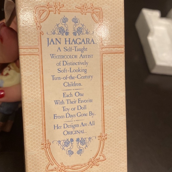 1988 Jan Hagara Vintage Bisque Figurine "Stephen" Hanging Mini Ornament O22330 - Picture 8 of 12